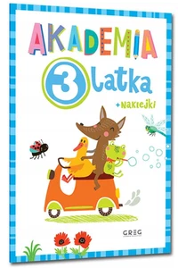 Akademia 3-latka Mój pierwszy elementarz z naklejkami dla dzieci 3 lata Greg - Picture 1 of 1