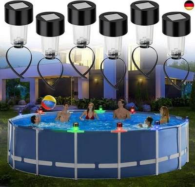 Begonia 6 Stück Solar Poolbeleuchtung für Intex Frame Pool - Pool Beleuchtung Z - Bild 1 von 4
