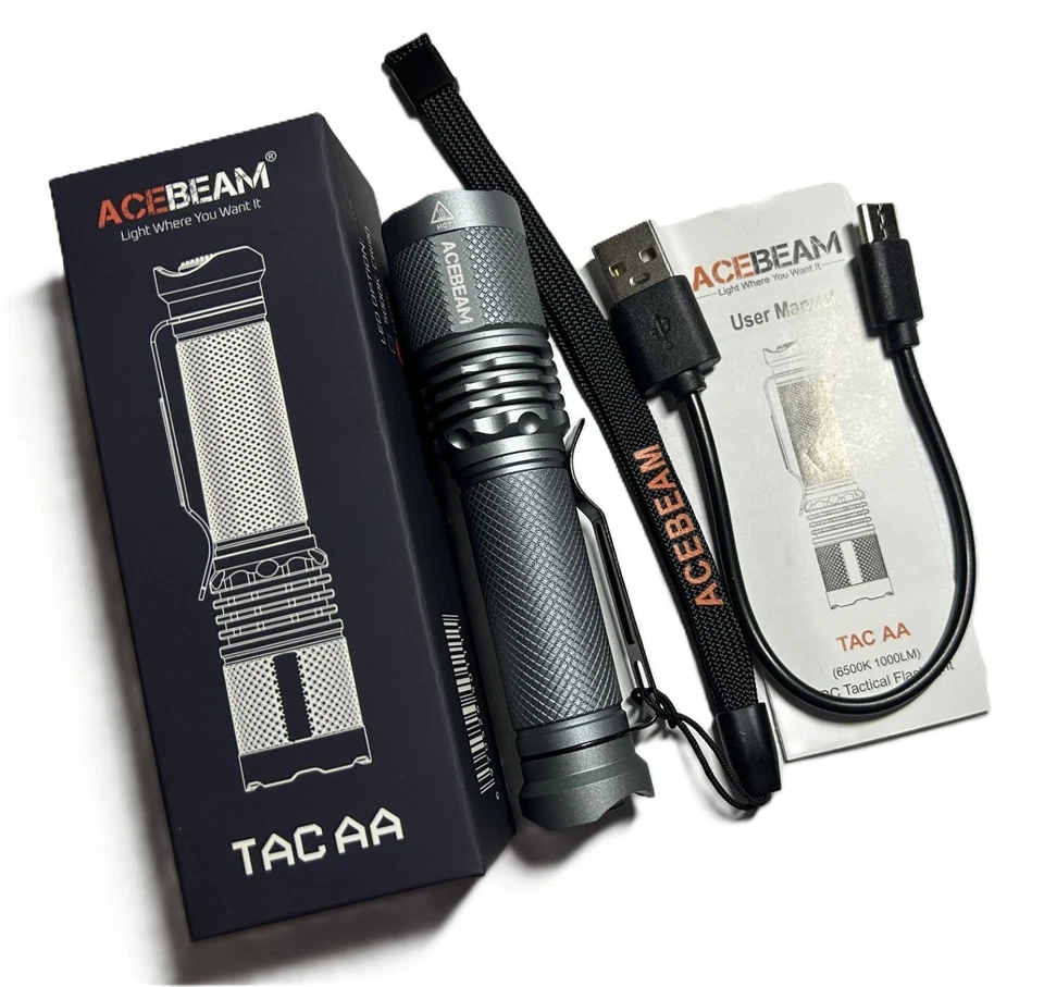 Acebeam TAC AA COMPACT TACTICAL Gray FLASHLIGHT - Image 1 of 1