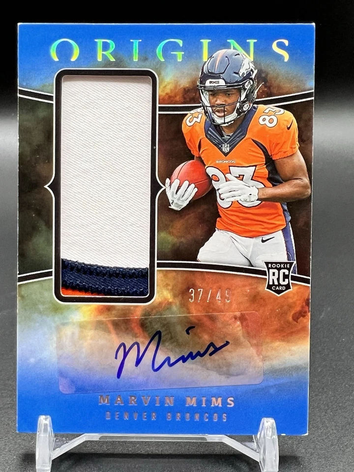 MARVIN MIMS 2023 Panini Origins Rookie3 Color Patch Auto Blue /49 RJJA-MMI (RC) - Image 1 of 1