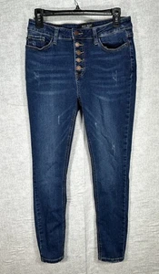 Judy Blue Skinny Fit 7/28 Jeans Distressed 27 Schrittlänge Mid Rise Denim Hose - Bild 1 von 9