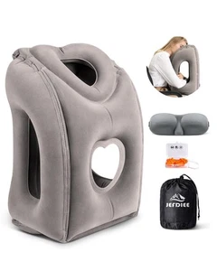 Inflatable Travel Pillow, Airplane Neck Pillow Comfortably Supports Head and ... - Bild 1 von 8