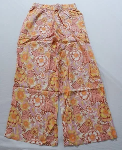Roxy Girls' Elastic Waist Midnight Ave Palazzo Pants AC2 Parchment Small (7) NWT - Picture 1 of 4