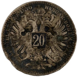 Austria - 20 cruceros - 1870 - KM#2212 - J - Imagen 1 de 3