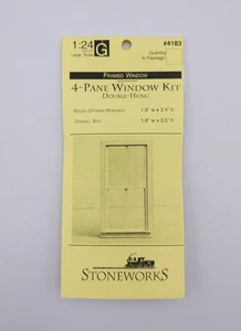 Stoneworks 4183 G Scale 4-Pane Window Kit Double Hung - Picture 1 of 1