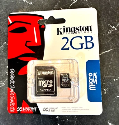 Kingston 2GB Micro SD Memory Card SDC/2GB - New Sealed - Image 1 of 2