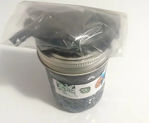 8 OZ JAR CANDLE IN BLACK LICORICE  W CANDY  SO YUMMY  soy wax highly scented - Picture 1 of 14