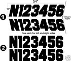 Airplane Aircraft Registration Numbers Vinyl Decal Jet