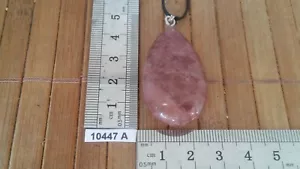 Großer Anhänger ERDBEERQUARZ XL 40mm + VERSTELLBARE KORDEL Reiki Halskette - Bild 1 von 2