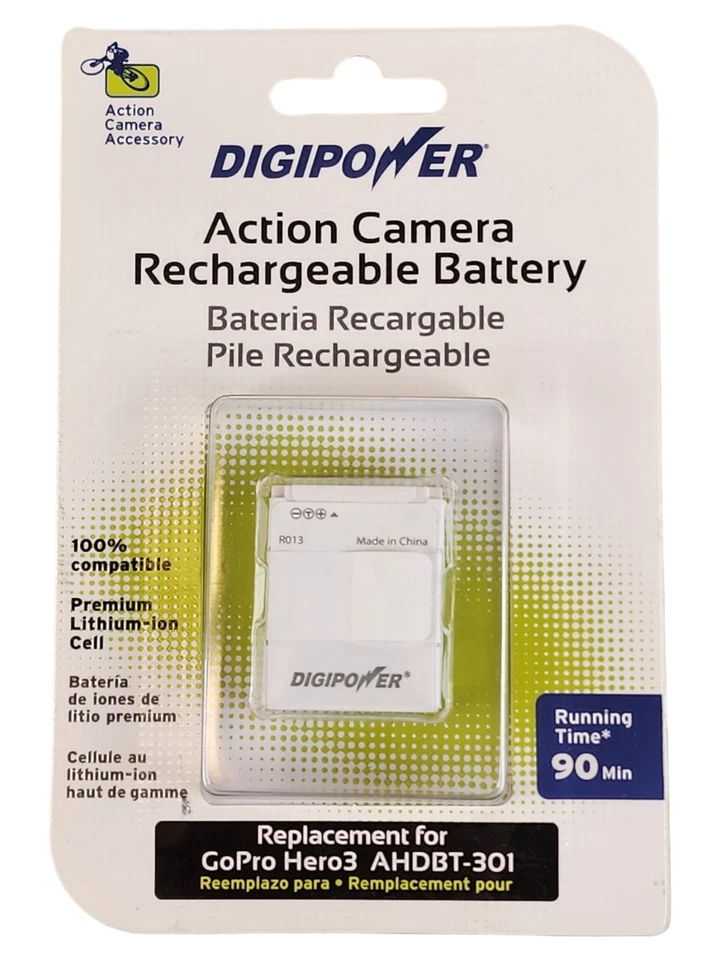 NEW Digipower RO13-13591 Replacement Rechargeable Battery for GoPro Hero3+ - Image 1 of 2