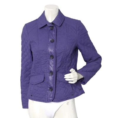 Olsen Outdoor Quilted Spring Jacket Purple Lightweight Button Up Collared XS/4 Foto 1 de 4