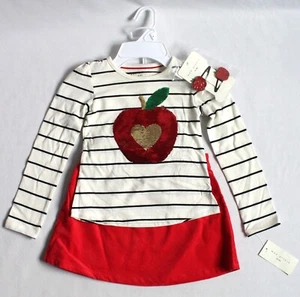 Max Studio Kids 3-Pc Girls Size 4 Sequined Apple Skirt Outfit Back To School - Picture 1 of 6