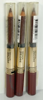 New (3) REVLON LINE & SHINE Lip Liner & Lip Gloss - CHOCOLATE SHINE - RARE! - Image 1 of 3