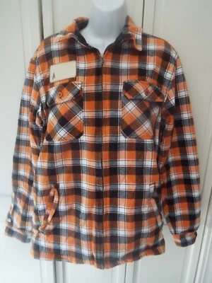 ALTAMONT skater Flannel Shirt Jacket Quilted Lining Size Medium pockets zip up - Image 1 of 4