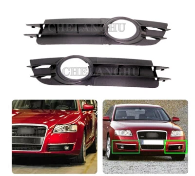 For Audi A6 Sedan Quattro 2005 2006 2007 2008 Fog Lamp Light Grille Cover Trim - Image 1 of 4