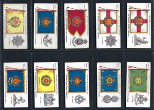 PLAYER - REGIMENTAL COLOURS & CAP BADGES (BROWN) - FULL SET OF 50 CARDS - Picture 1 of 10