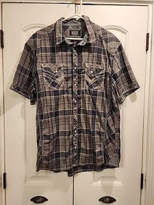 BKE Shirt Mens XL  Pearl Snap Athletic Fit Flap Pocket Heavy Stitch Western - Picture 1 of 15