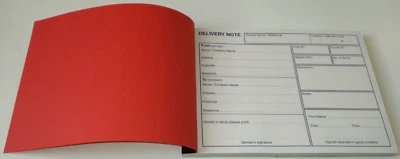 Duplicate Delivery Note Book 50 sets per book without Number Carbonless size A5