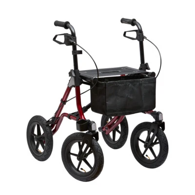 Dietz Taima XC Air Rollator rot, Luftbereifung, Alu-Leichtgewicht nur 9,1 kg - Bild 1 von 4