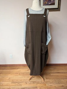 NWT 465$ IlonaK L/XL Heather Brown Knit Wool Oversized Dress Rundholz Style - Picture 1 of 9