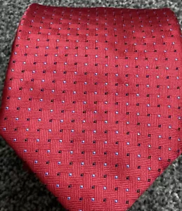 Corbata clásica de poliéster formal inteligente estampada roja F&F 3,5"" de ancho 57"" de largo - Imagen 1 de 3