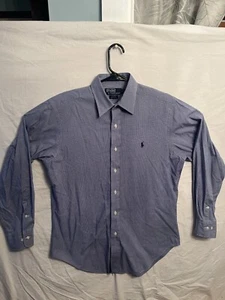 Blue Polo Ralph Lauren Plaid Button Down Shirt Men’s Sz. 15 32/33 0077 - Picture 1 of 7