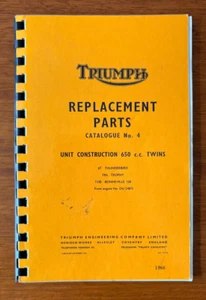 1966 Triumph Replacement Parts Catalogue No. 4 - Unit Construnction 650CC Twins - Picture 1 of 6