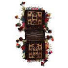 Petit sac de selle vintage fait main tapis afghan décoration tapis oriental 1'1x2'7ft G24412