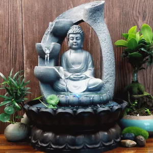 Zimmerbrunnen Buddha Wasserfall Springbrunnen Gartenbrunnen Buddhabrunnen NEU - Bild 1 von 10