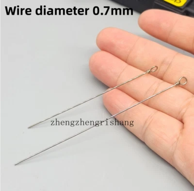 50pcs Fishing Spinner Shaft Looped Stainless Steel Wire DIY Lure Making Supplier - Image 1 of 4