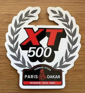 Yamaha XT500 Stickers / Decals Celebrating Paris Dakar Wins. 10 cms x 10 cms - Picture 1 of 3