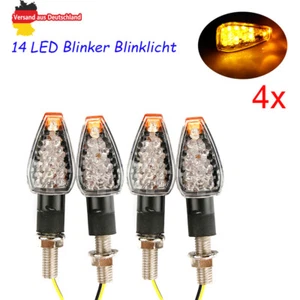 4X Motorrad Blinker mit Lauflicht Laufeffekt Für Quad Roller Yamaha Honda 14 LED - Picture 1 of 10