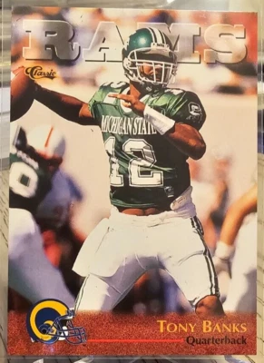 1996 Classic NFL Rookies Tony Banks RC #50 Rams - Image 1 of 2
