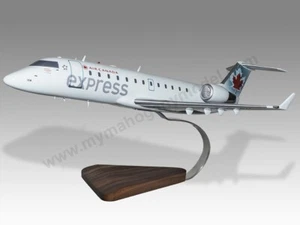 Bombardier Canadair CRJ-200LR Air Canada Express Desk Wood New Model Large 1/72 - Picture 1 of 12
