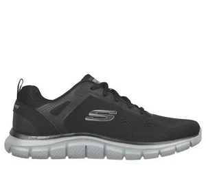Skechers Herren Track-Broader Laufschuhe in Schwarz/Anthrazit Größe 7-12 - Bild 1 von 16