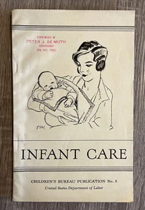 1935 Infant Care New Babies By US Dept Labor By Children’s Bureau Vintage Book - Picture 1 of 16