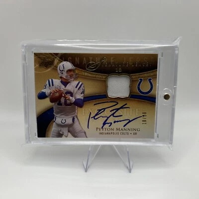 2009 Upper Deck Exquisite Jersey Auto -#SJ-MA Peyton Manning /30 Game Used! - Image 1 of 4