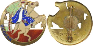 Corps de Spahis de l’OUDJAK, botte marron, pastille pleine, D.Ber.Dép.(8696) - Imagen 1 de 1