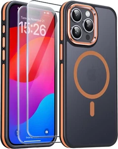 JAME for iPhone 15 Pro Max Case with 2 Tempered-Glass Screen Protectors 6.7 inch - Picture 1 of 8