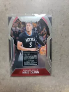 2017-18 Panini Prizm #SW-KD Kris Dunn Swatch Jersey Chicago Bulls - Picture 1 of 2