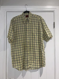 Yellow Checkered Burton Menswear Short Sleeved Shirt - Picture 1 of 3