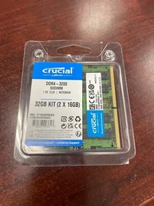 2pcs 16GB Micron MTA16ATF2G64HZ-3G2E1 DDR4 3200MHz PC4-25600 2Rx8 SODIMM - Picture 1 of 2