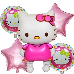 5 pc Hello Kitty Foil Balloons  Party Theme decoration supplies. - Picture 1 of 6