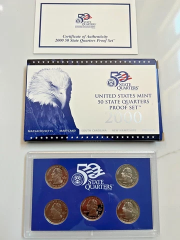 2000 United States Mint State Quarters Proof Set Cover