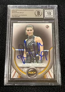 Rhea Ripley Signed 2020 Topps WWE NXT Rookie Card #RC-43 Beckett Auto Grade 10 - Picture 1 of 2