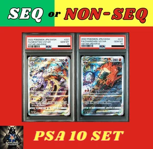 SEQ /NON SEQ PSA 10 Charizard 212 221/172 Mewtwo SAR VSTAR Universe Pokemon Card - Picture 1 of 31