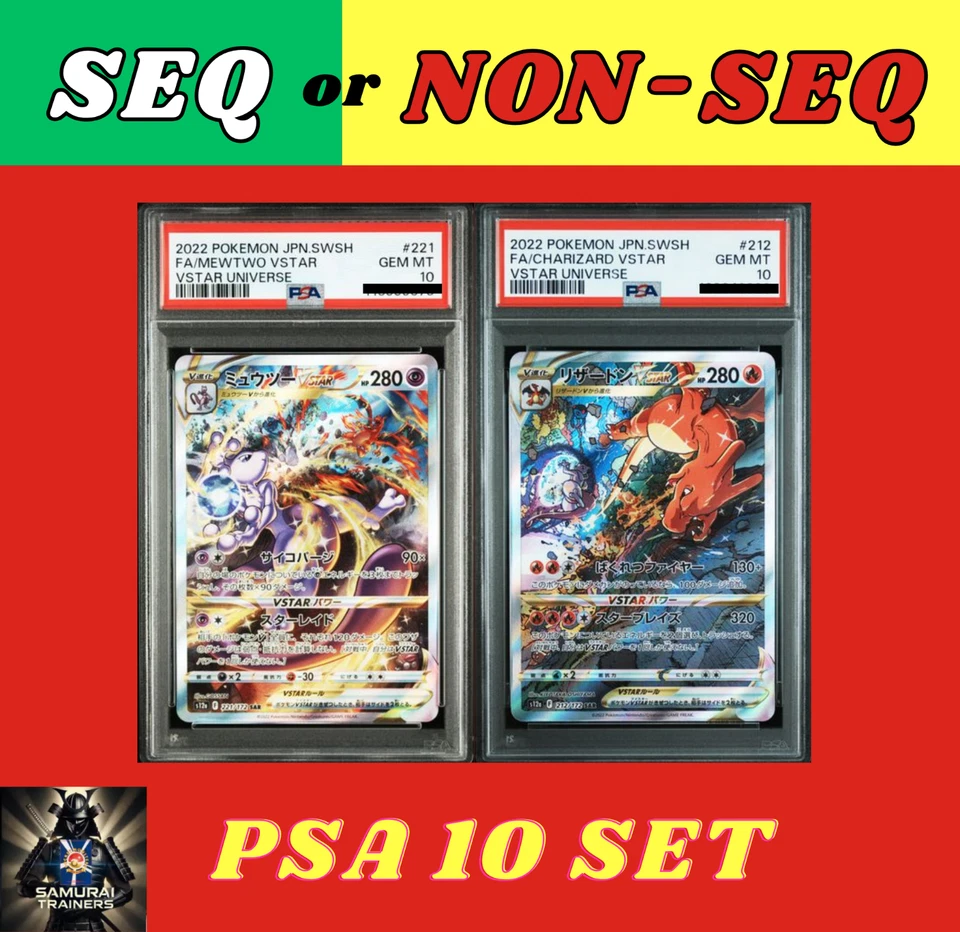 SEQ /NON SEQ PSA 10 Charizard 212 221/172 Mewtwo SAR VSTAR Universe Pokemon Card - Image 1 of 1