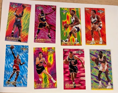 1993-94 FLEER NBA JAM SESSION GAMEBREAKERS, BASKETBALL, COMPLETE SET #1-8 - Imagem 1 de 4