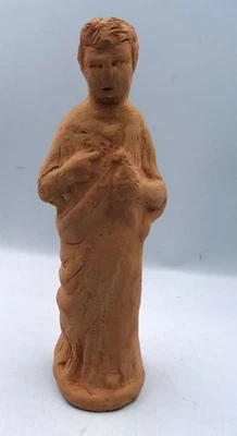 Kleine römisch griechische Statue aus Terracotta (vermutlich Replik) - Bild 1 von 4