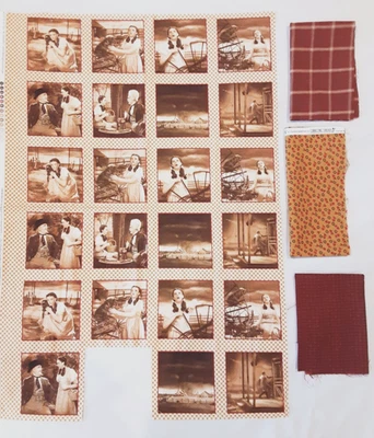 TELA TESOROS ACOLCHADOS "MAGO DE OZ" ~ 23 CUADRADOS ESCENA DE PELÍCULA Foto 1 de 4